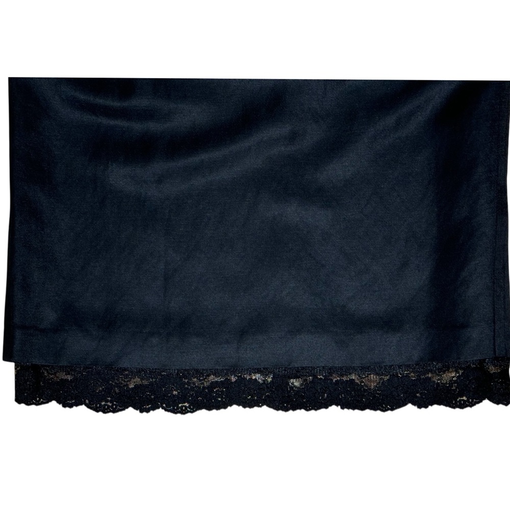 Banana Republic Mad Men Black Linen Dress Lace Trim Size 2 - Picture 4 of 4